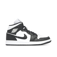 AIR JORDAN 1 MID SPLIT BLACK WHITE WOMENS TWO TONE