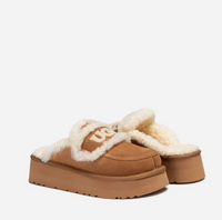 Ugg Violet Shearling Platform Slipper Chestnut