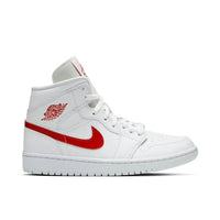 AIR JORDAN 1 MID WHITE UNIVERSITY RED