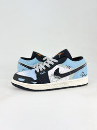 Nike air Jordan 1 low light blue and black
