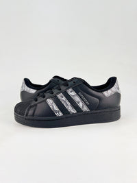 Adidas superstar black and grey