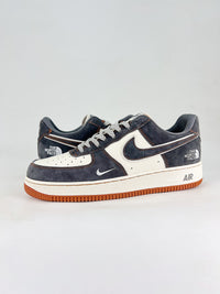 nike airforce1 low orange stitch north face