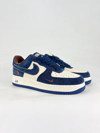 nike airforce1 low royal blue and brown