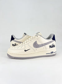 nike airforce1 navy blue and grey
