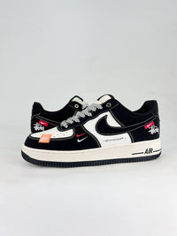 nike airforce1 low black and orange