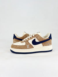 nike airforce1 low camel and blue