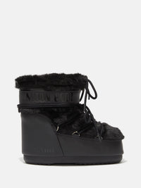 moon boots low black fur
