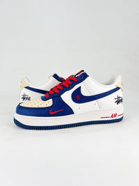 nike airforce1 low navy and red