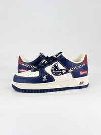 nike airforce1 low supreme red and navy