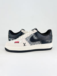 nike airforce1 low black and grey LV