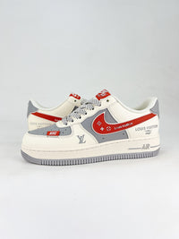 nike airforce1 low grey and red LV