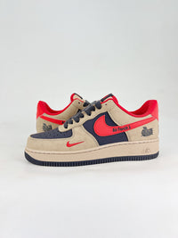 nike airforce1 low camel and red