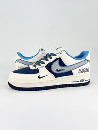 nike airforce1 low navy and light blue