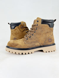 timberland high brown and black