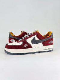 nike airforce1 low north face red and yellow