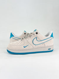 nike airforce1 low light grey and blue