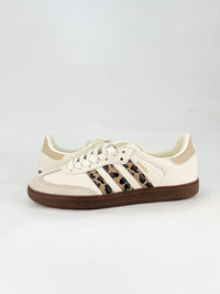 Adidas samba white leopard stripes